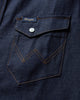 Wrangler 27Mw Indigo Raw Indigo Raw Shirts Longsleeve Shirt F112386976 Indigo Raw