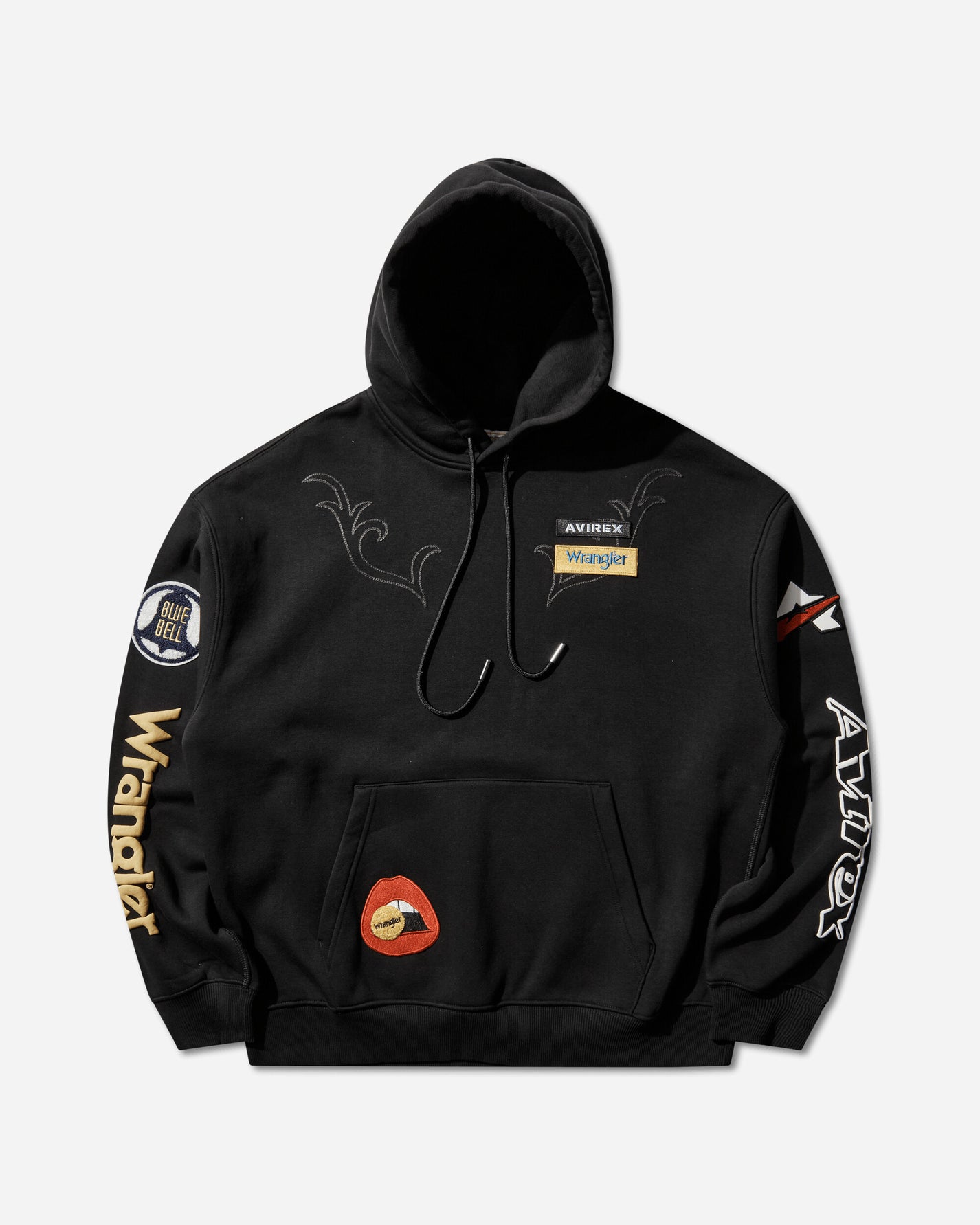 Wrangler Hoodie Black Sweatshirts Zip-Ups 112391330 BLACK