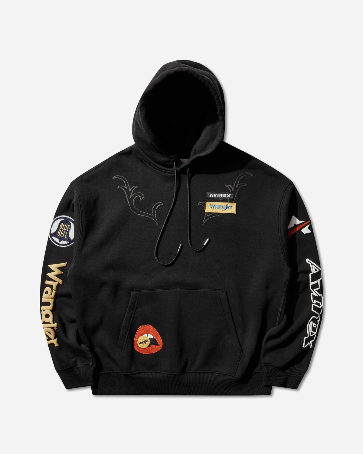 Wrangler Hoodie Black Sweatshirts Zip-Ups 112391330 BLACK