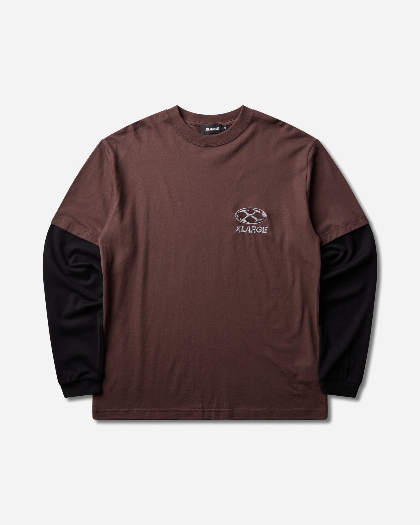 XLARGE Vortex Double Sleeve L/S Tee Brown T-Shirts Longsleeve F201263011016 20