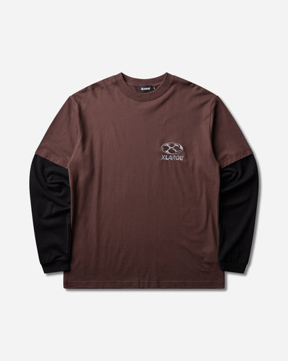 XLARGE Vortex Double Sleeve L/S Tee Brown T-Shirts Longsleeve F201263011016 20