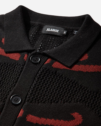 XLARGE SCANNER KNIT CARDIGAN BLACK Knitwears Sweaters 201261015001 10