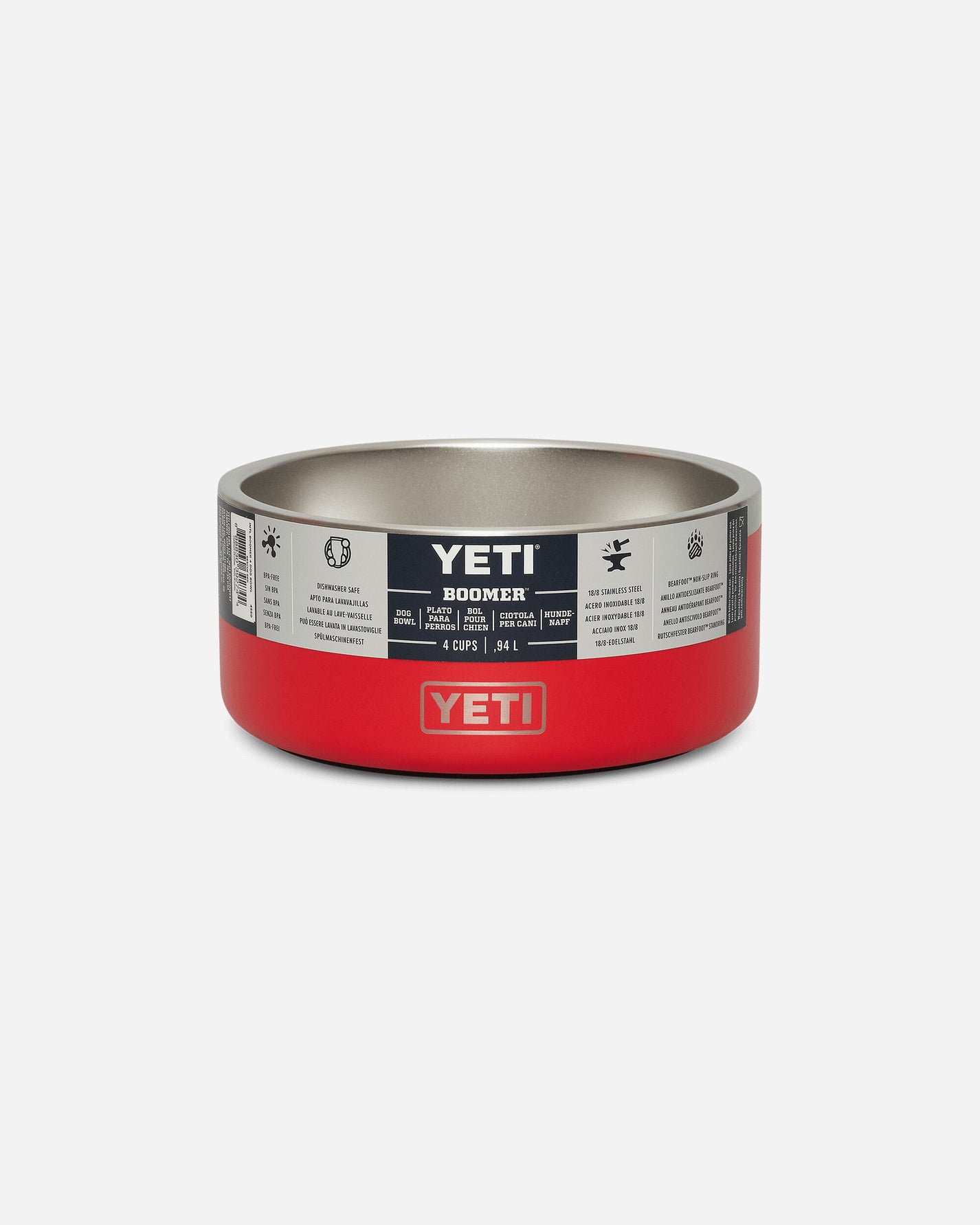 YETI Boomer 4 Dog Bowl Rescue Red Equipment Pets 70000003785 RED