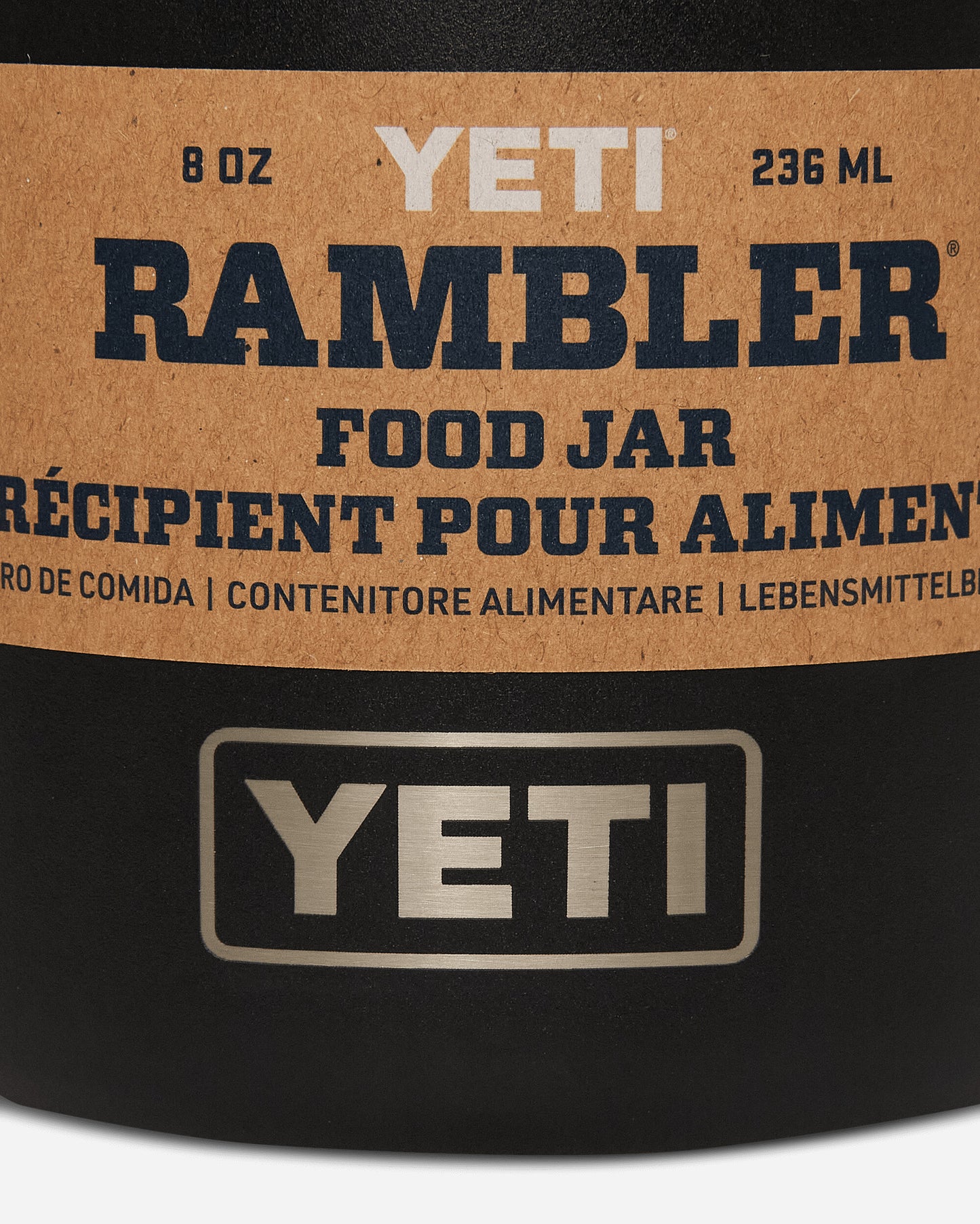 YETI Rambler Food Jar 8 Oz Black Tableware Table Accessories 70000003743 BLACK