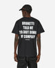 Youth Club Brunetti Tee/Black Black T-Shirts Shortsleeve BRUNETTI-SST BLACK