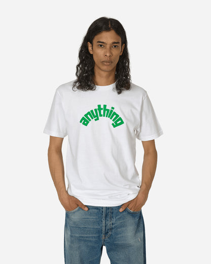 aNYthing Curved Anything Logo T-Shirt White/Green T-Shirts Shortsleeve ANY-058 WHG