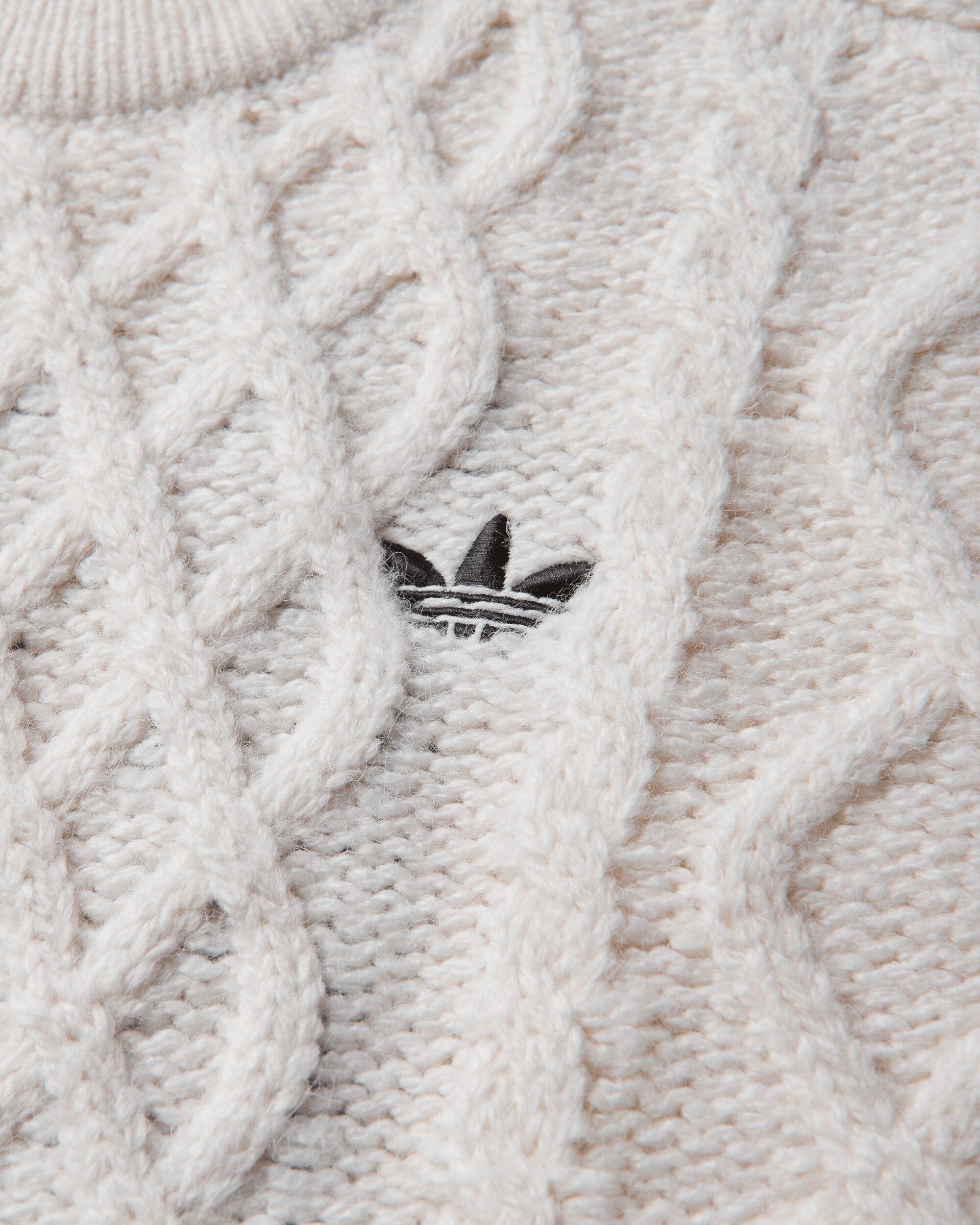 adidas Wmns Cableknit Sw Cwhite/Black Sweatshirts Crewneck KR9620