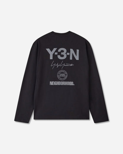 adidas Y 3 Nbhd Logo Ls Tee Black T-Shirts Longsleeve JW7001