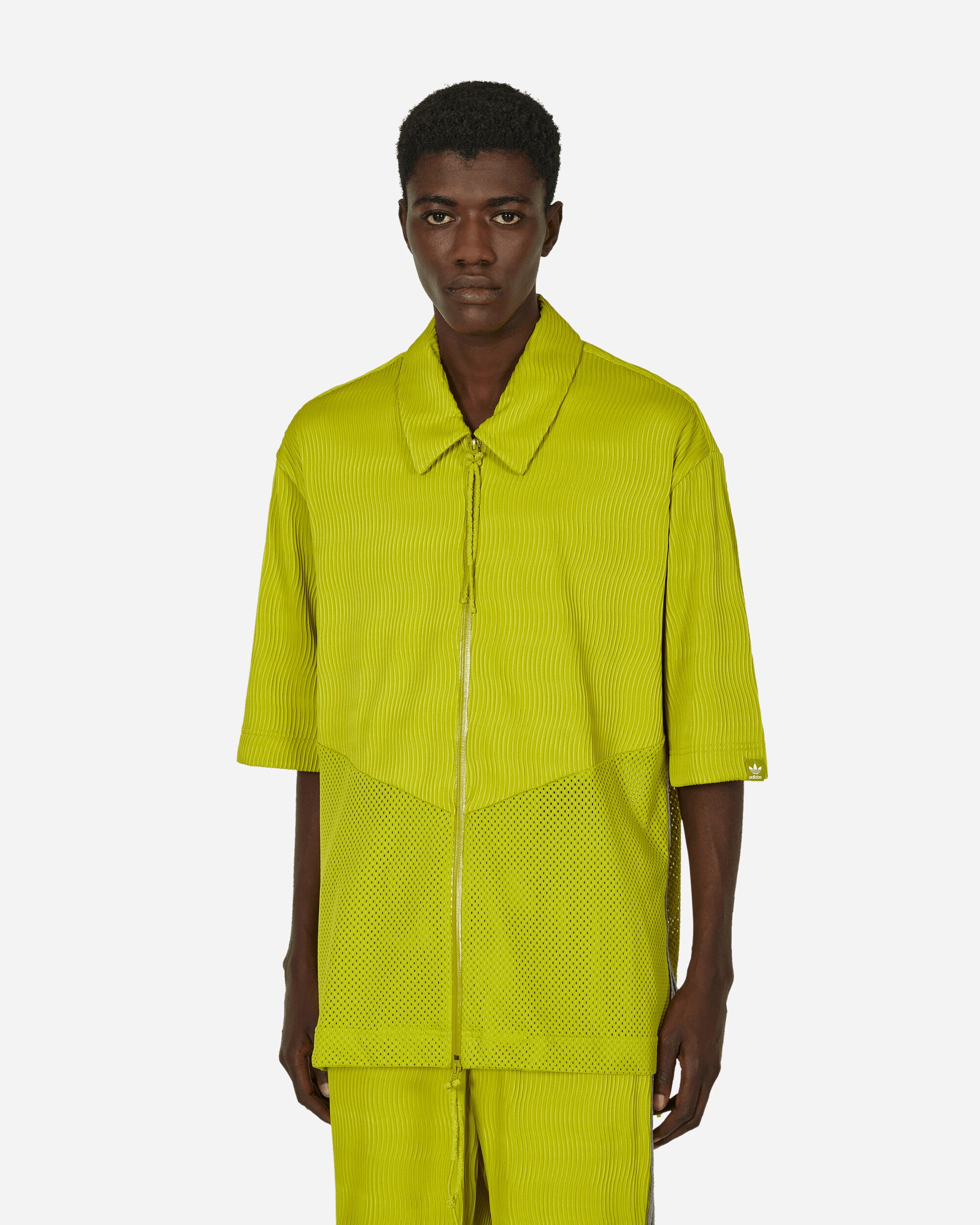 adidas SFTM Zip Up Shirt Unity Lime Slam Jam Official Store