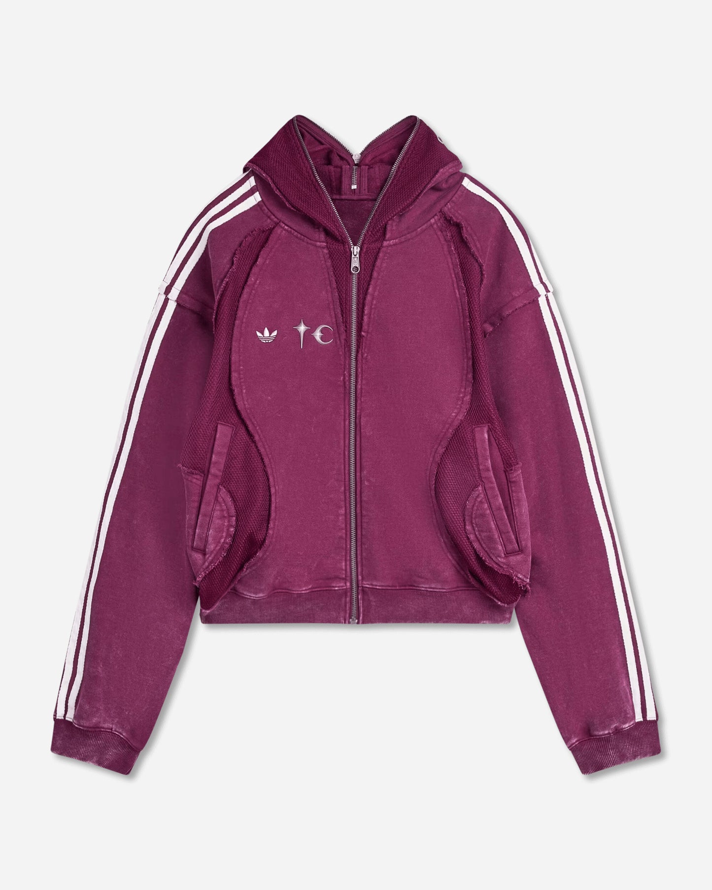 adidas Thug Club Tg Sweat Hd Thug Club Maroon Sweatshirts Zip-Ups KC2210
