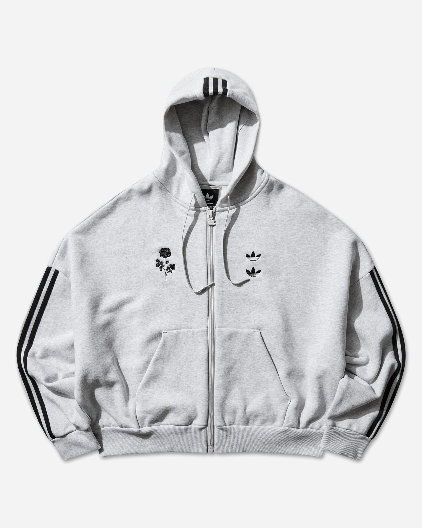 adidas Willy Chavarria Fz Hoody Light Grey Heather Sweatshirts Zip-Ups KV2250