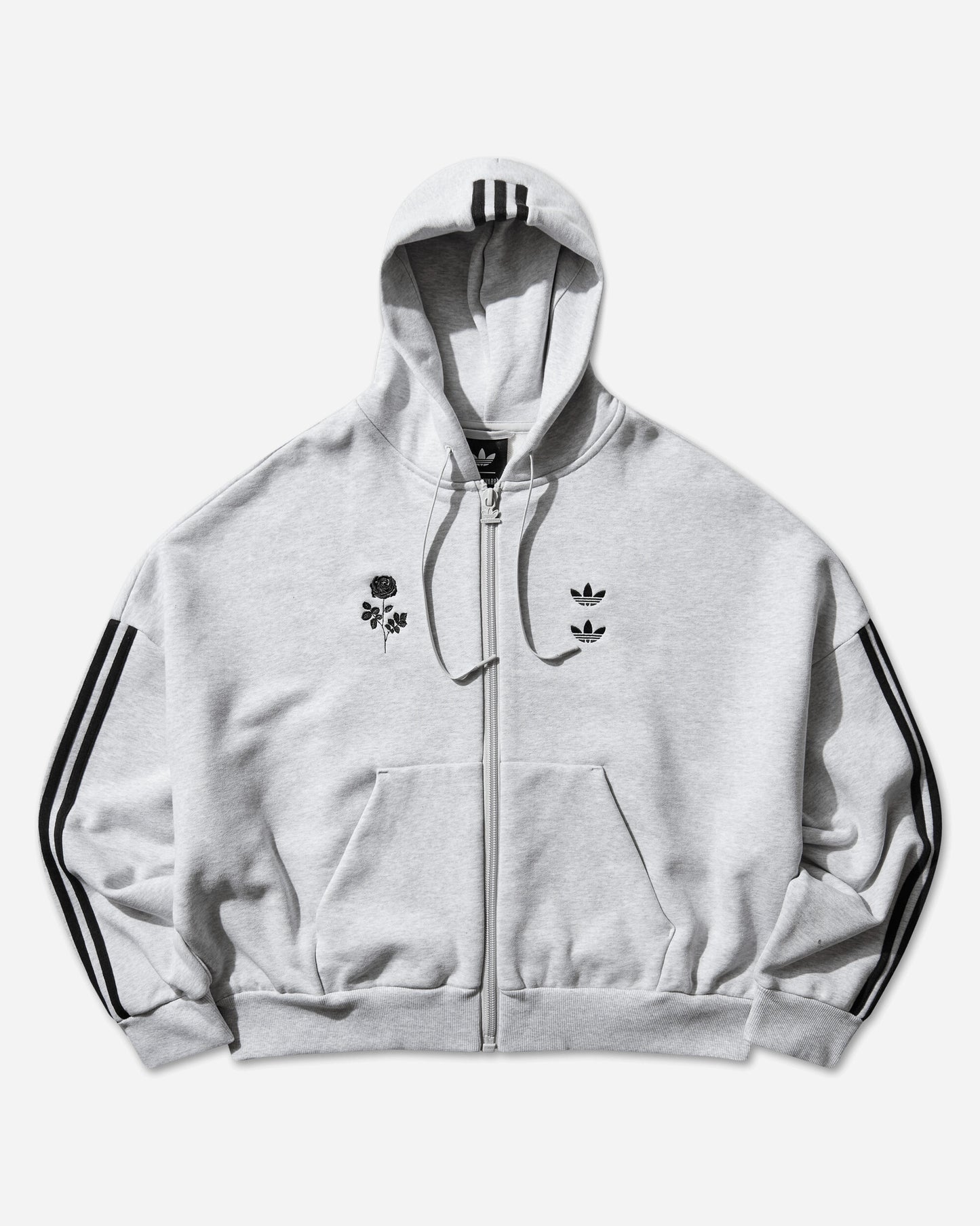 adidas Willy Chavarria Fz Hoody Light Grey Heather Sweatshirts Zip-Ups KV2250