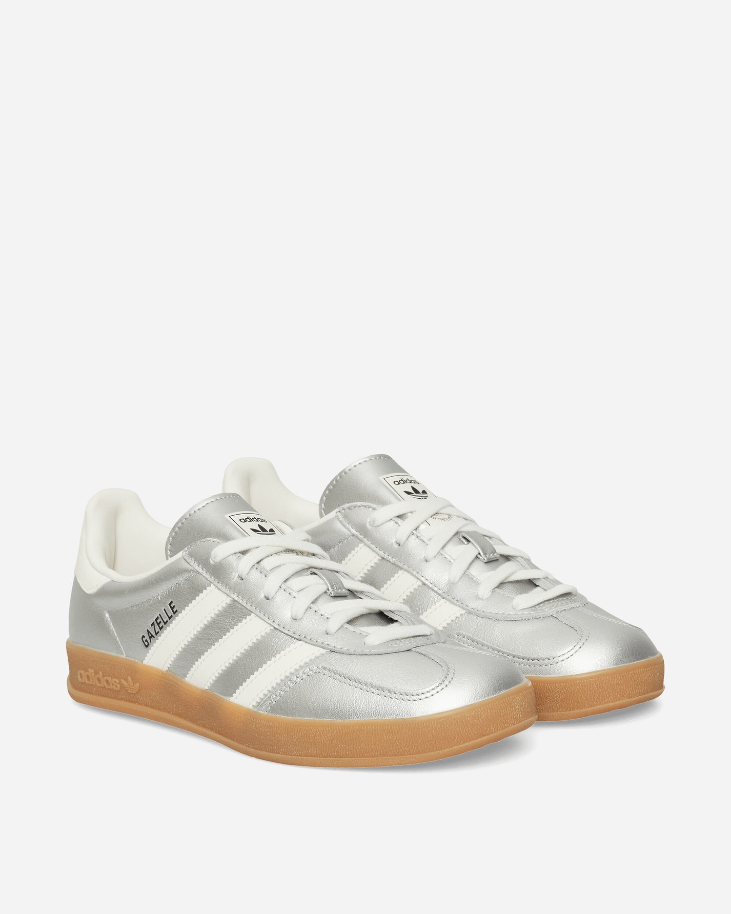 adidas Gazelle Indoor Silver Met/Core White Sneakers Low JR1206