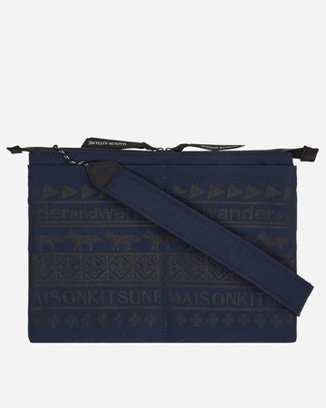 and wander Maison Kitsuné Sacoche Navy - Slam Jam® Official Store