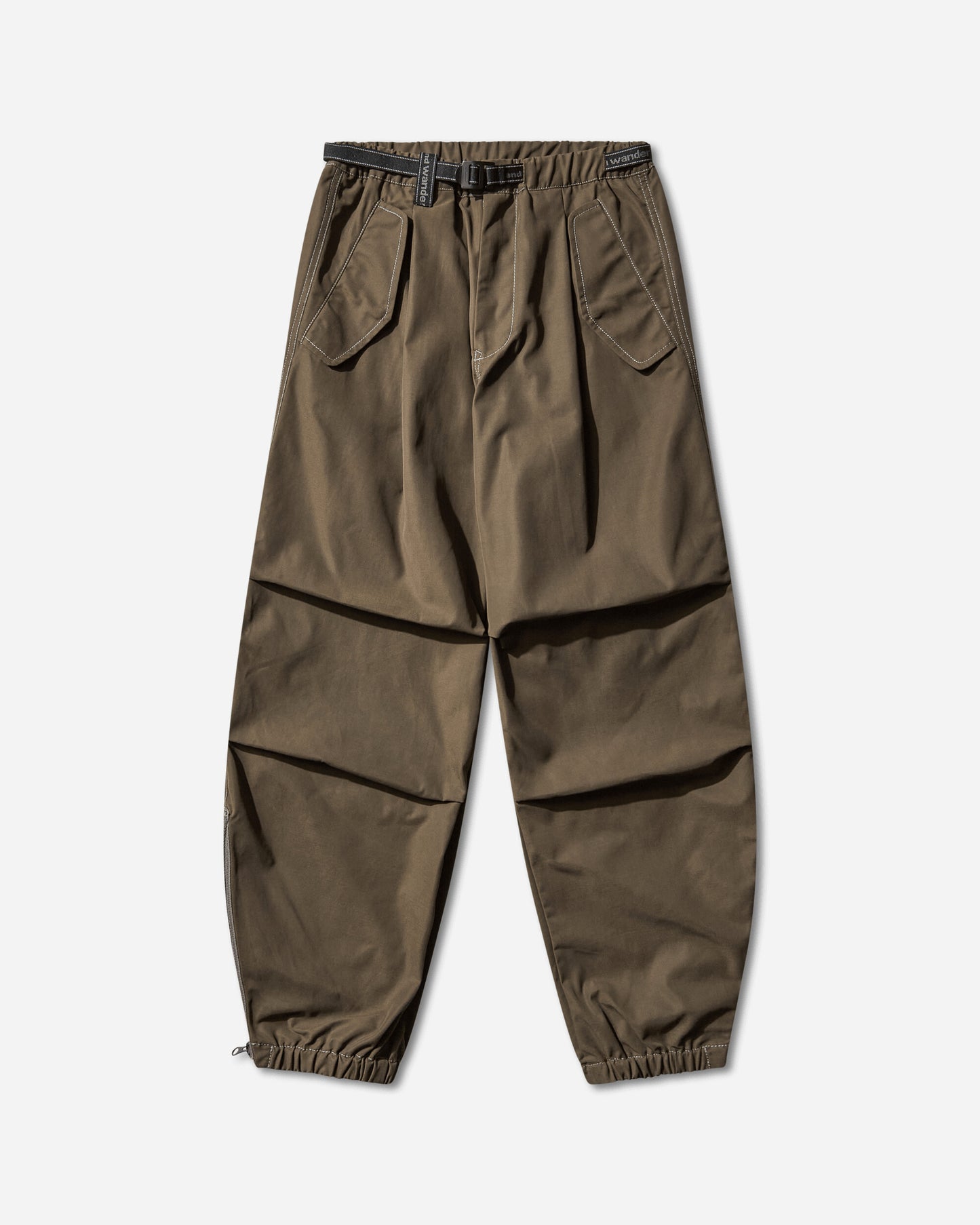 and wander 95  High Count Cloth Side Zip Hem Pants L.Khaki Pants Casual 5745282096 182