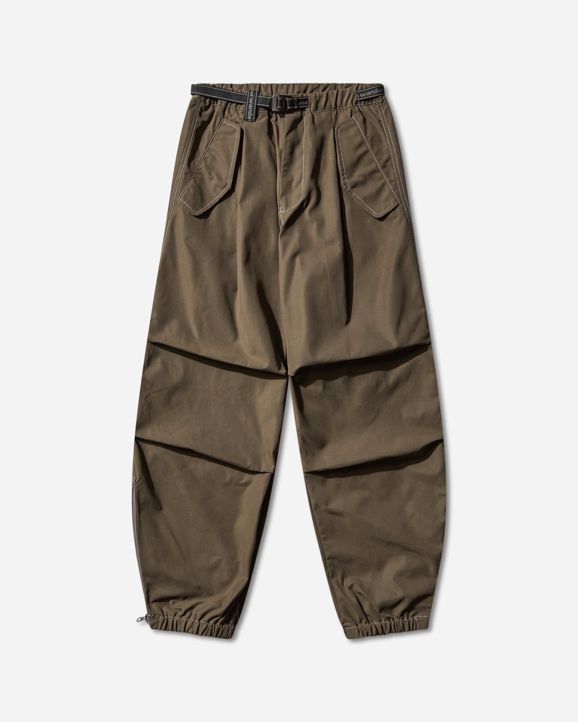 and wander 95  High Count Cloth Side Zip Hem Pants L.Khaki Pants Casual 5745282096 182