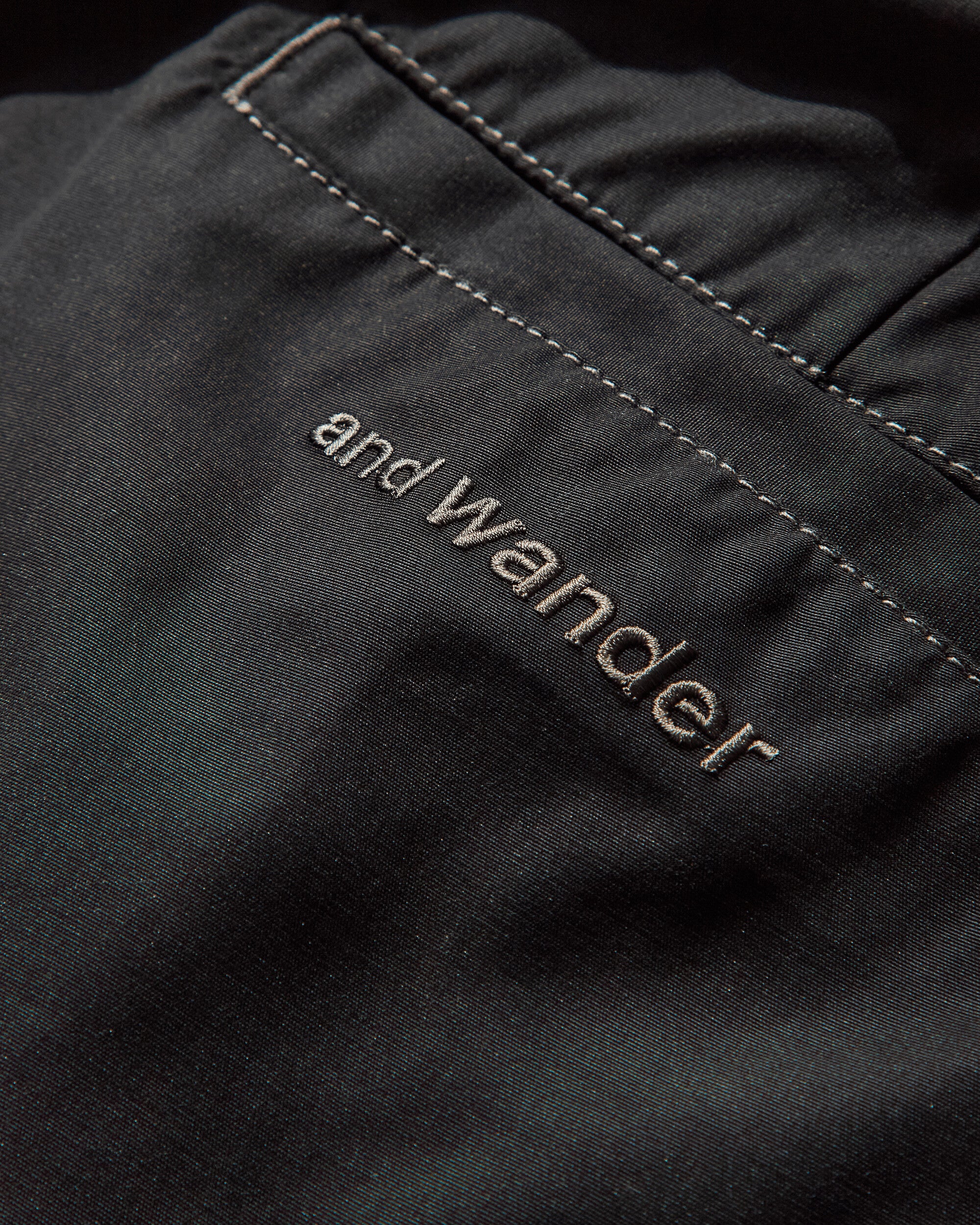 and wander 96  High Count Cloth Wide Pants Black Pants Casual 5745282097 010