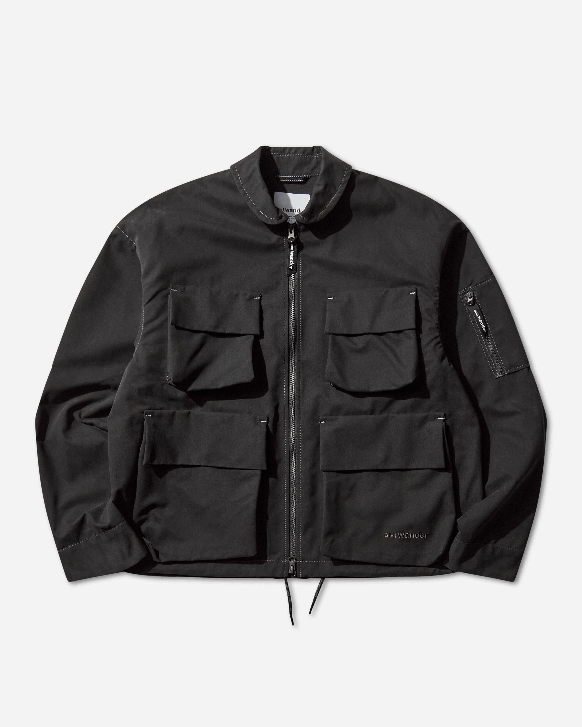 and wander 51  C/Pe Twill Field Jacket(M) Black Coats and Jackets Jackets 5745281054 010