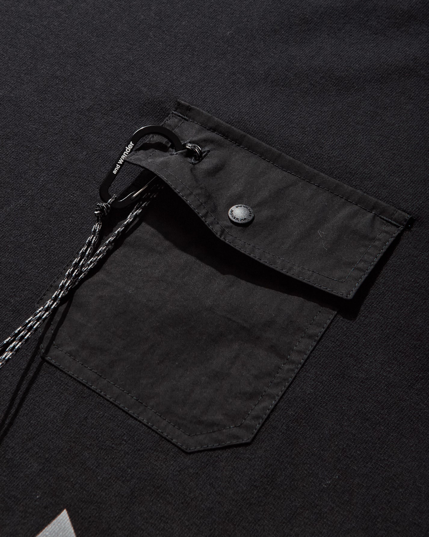 and wander 80  Heavy Cotton Pocket Ls T Black T-Shirts Longsleeve 5745284082 010