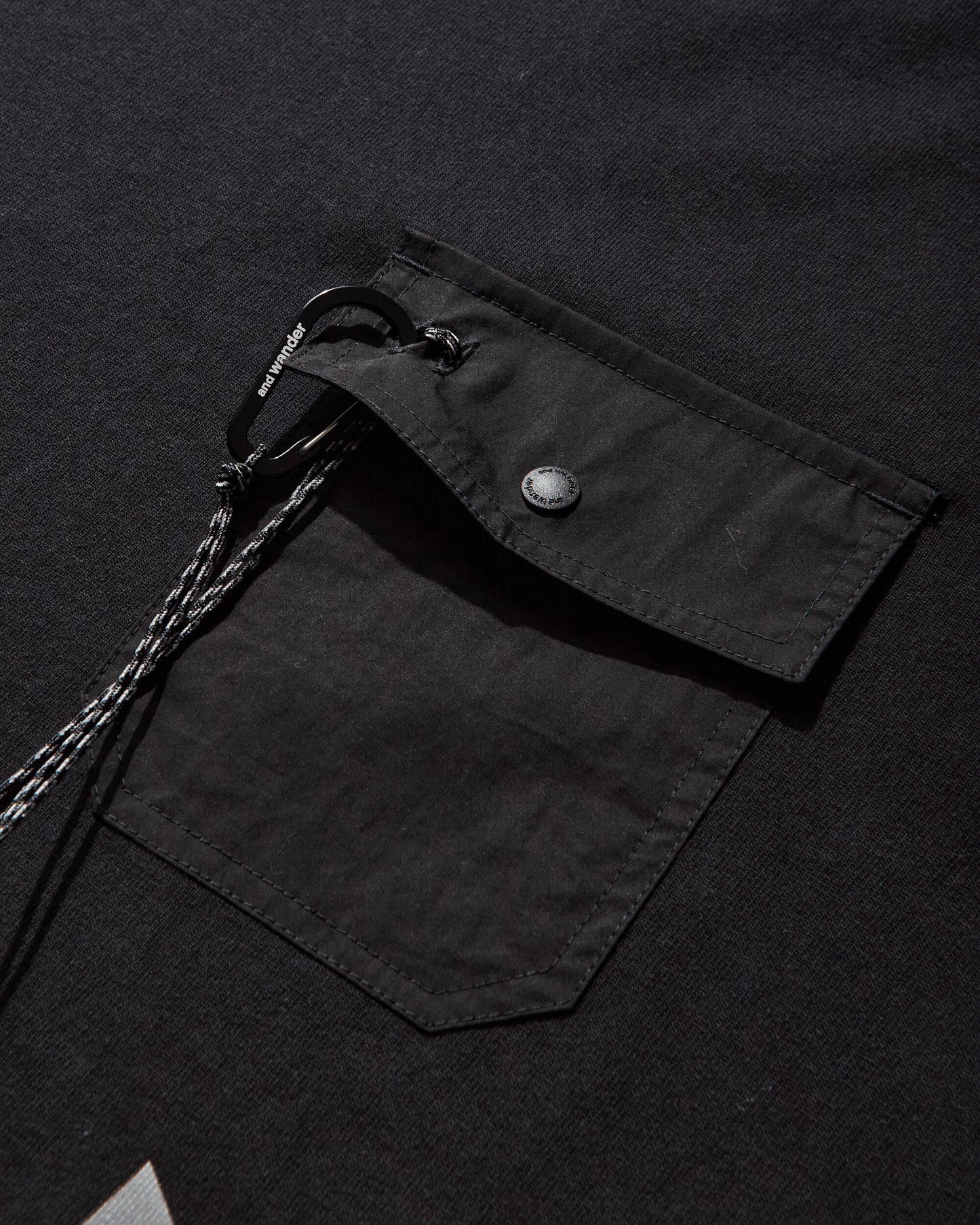 and wander 80  Heavy Cotton Pocket Ls T Black T-Shirts Longsleeve 5745284082 010