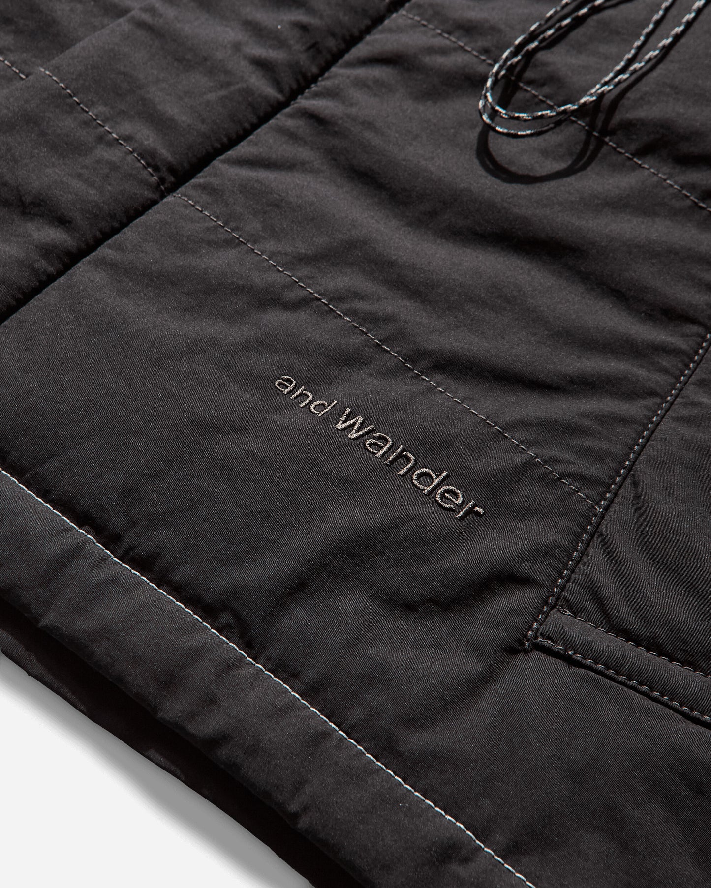 and wander 47  C/N Octa Swing Top Black Shirts Overshirt 5745281055 010