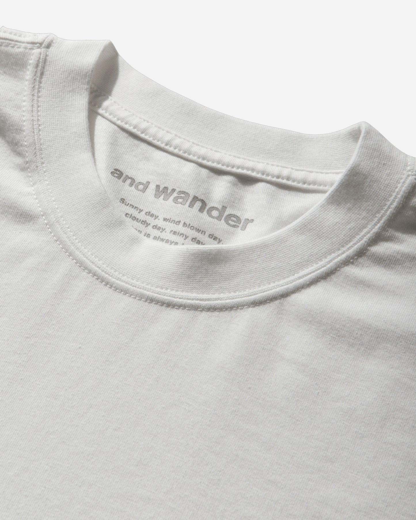 and wander 081  And Wander Big Logo Ss T White T-Shirts Shortsleeve 5746984076 030