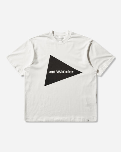and wander 081  And Wander Big Logo Ss T White T-Shirts Shortsleeve 5746984076 030