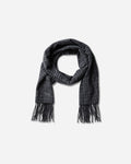 mfpen Facade Fringe Scarf Charcoal Fence Check Gloves and Scarves Scarves and Warmneck A326-015 Grey