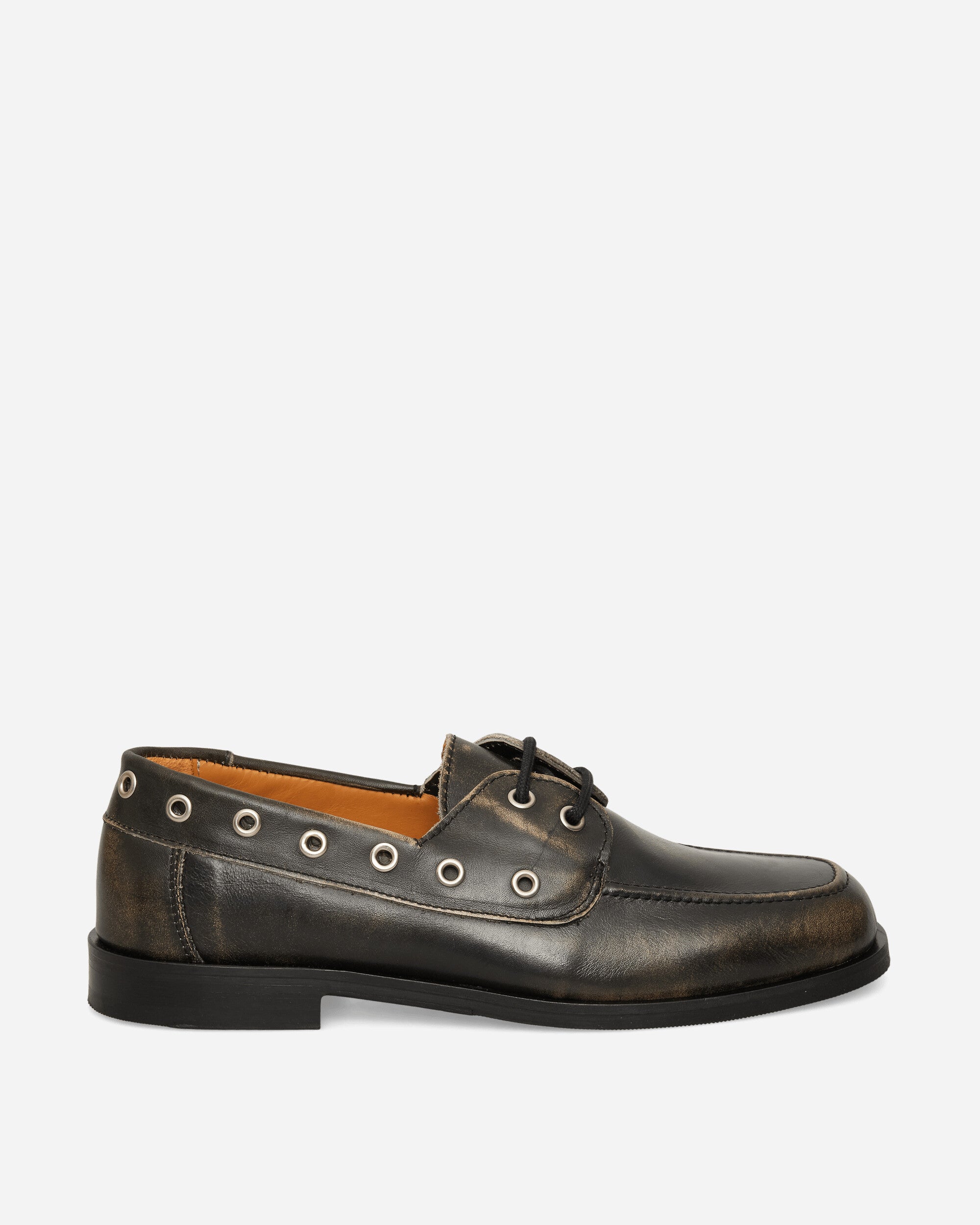 mfpen Scout Deck Shoe Scratched Black Classic Shoes Loafers FM326-001 Black