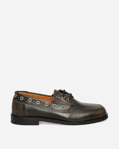mfpen Scout Deck Shoe Scratched Black Classic Shoes Loafers FM326-001 Black