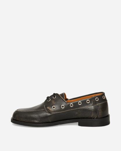 mfpen Scout Deck Shoe Scratched Black Classic Shoes Loafers FM326-001 Black