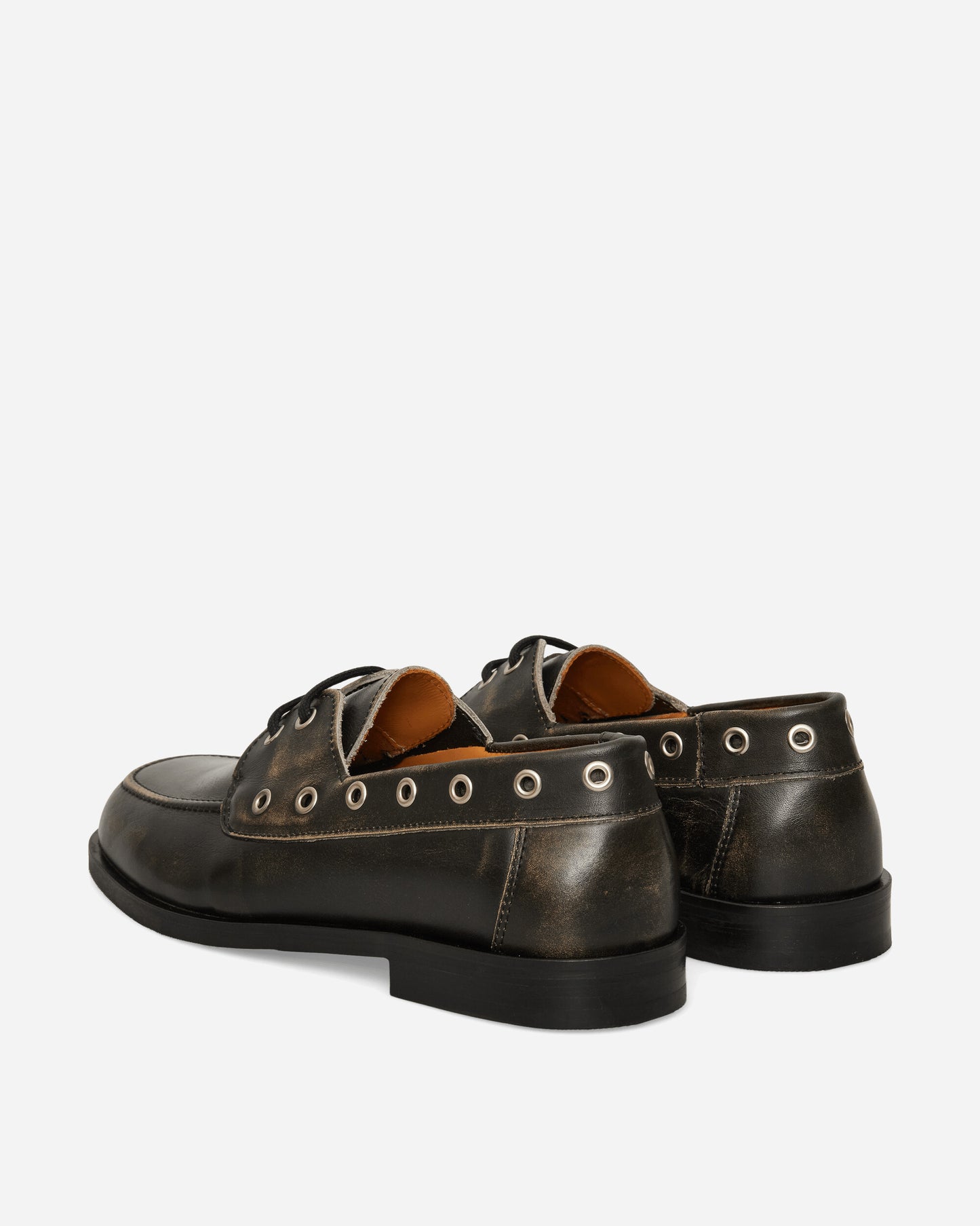 mfpen Scout Deck Shoe Scratched Black Classic Shoes Loafers FM326-001 Black