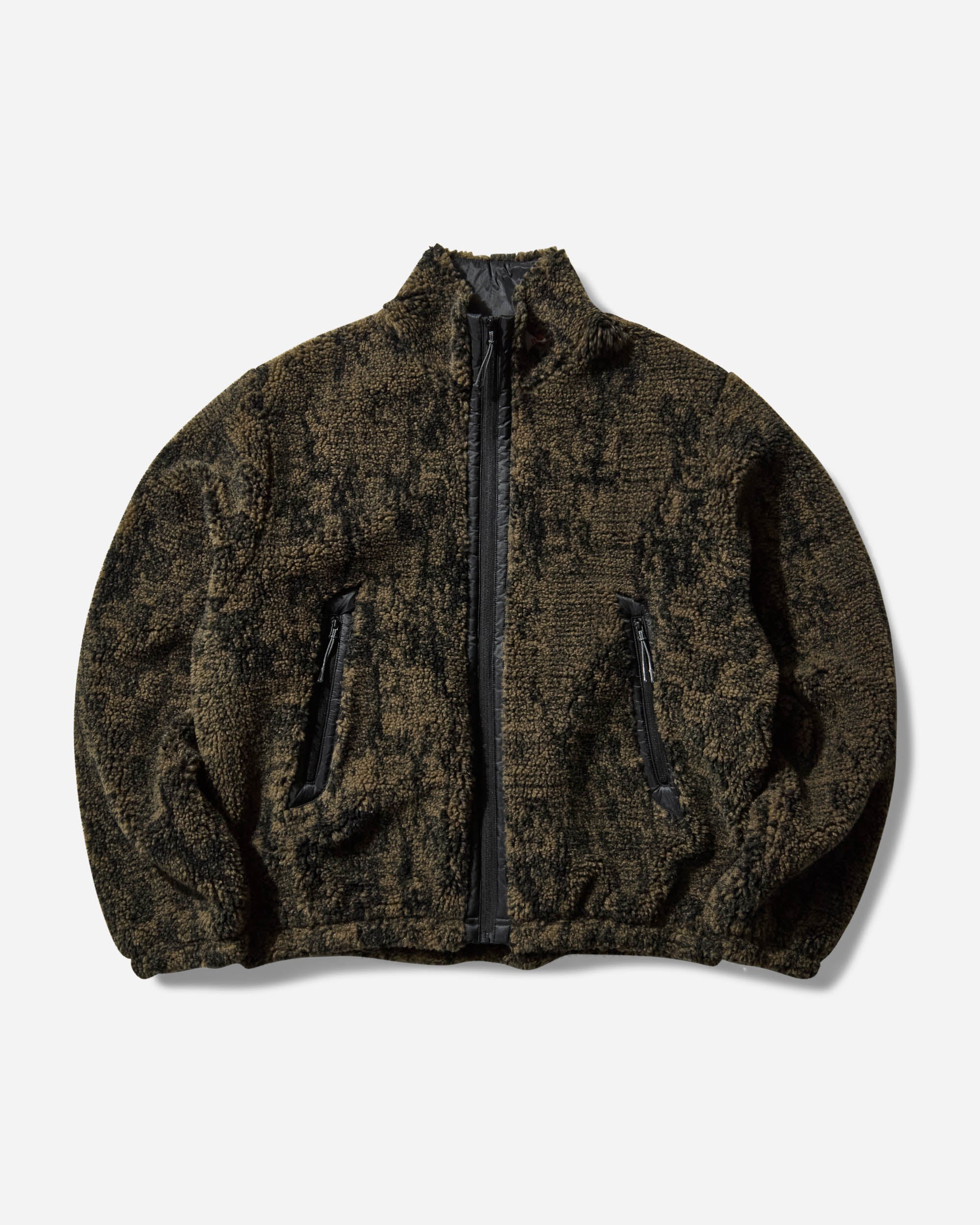 ROA Ewe Furry Jacket Olive Coats and Jackets Fleece Jackets RBMW0506FA339 GRN0012