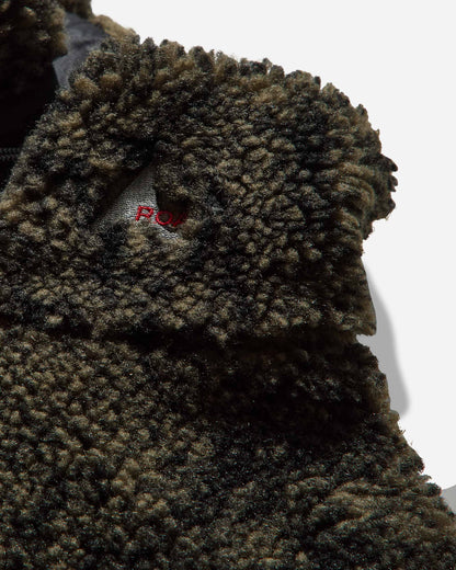 ROA Ewe Furry Jacket Olive Coats and Jackets Fleece Jackets RBMW0506FA339 GRN0012