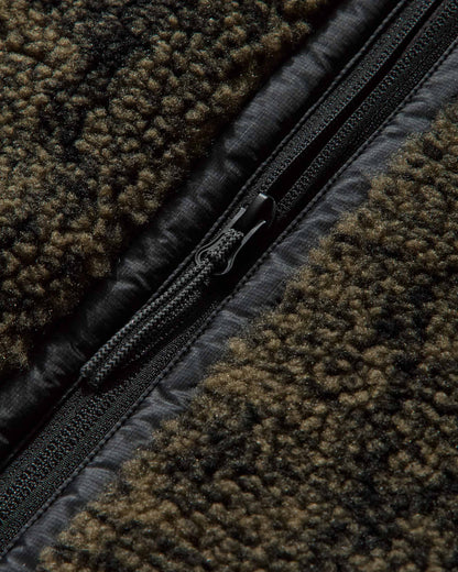 ROA Ewe Furry Jacket Olive Coats and Jackets Fleece Jackets RBMW0506FA339 GRN0012