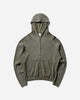 ROA Bee Sun Faded Waffle Zip Up Hoodie Olive Sweatshirts Zip-Ups RBMW0513FA340 GRN0012
