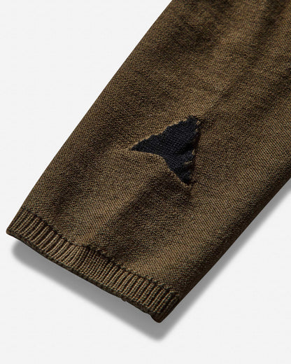 ROA Pinched Wool Knit Top Olive Knitwears Sweaters RBWW063YA24 GRN0012