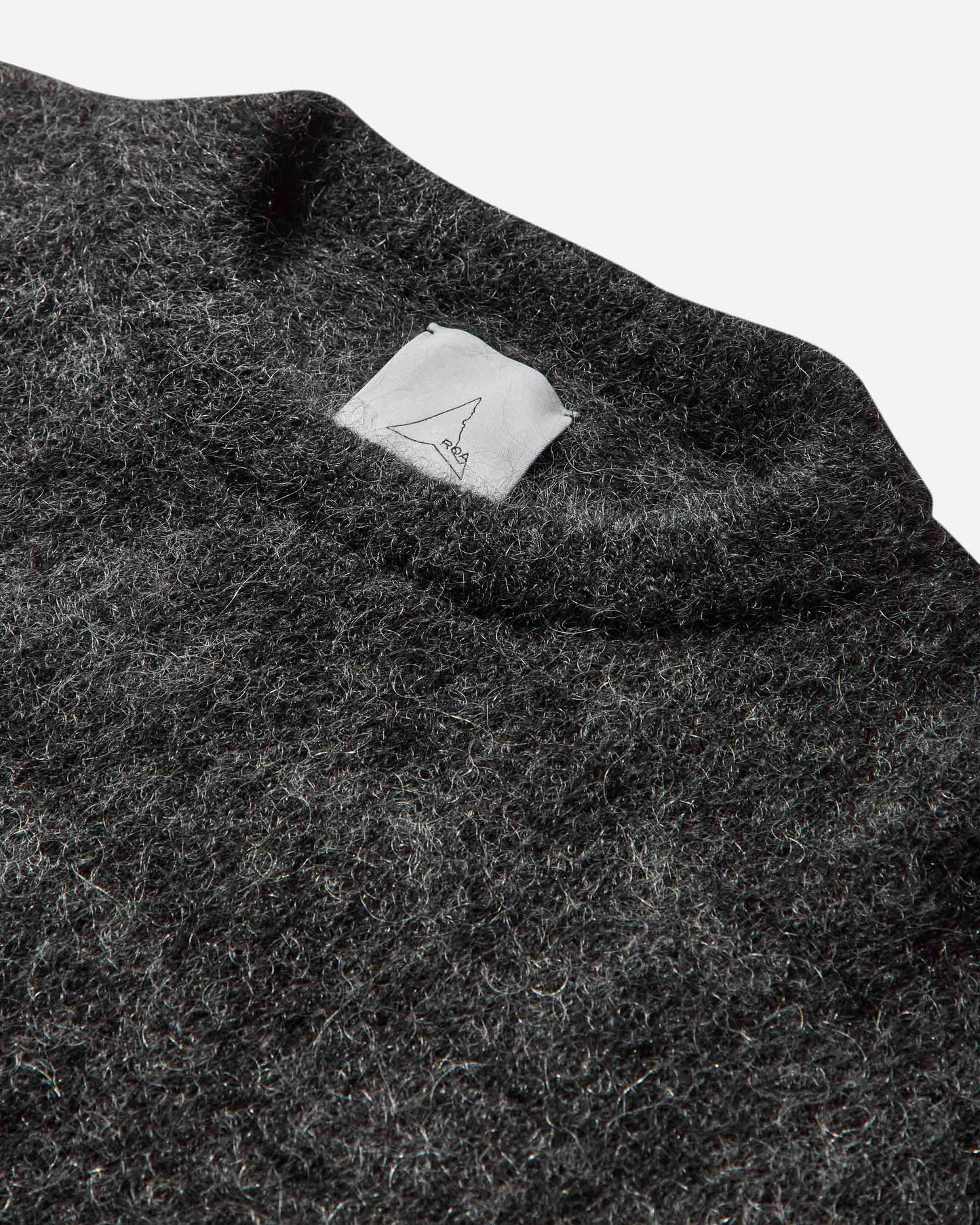 ROA Dropstitch Mohair Knit Crewneck Anthracite Knitwears Sweaters RBMW0522YA76 ANT0001