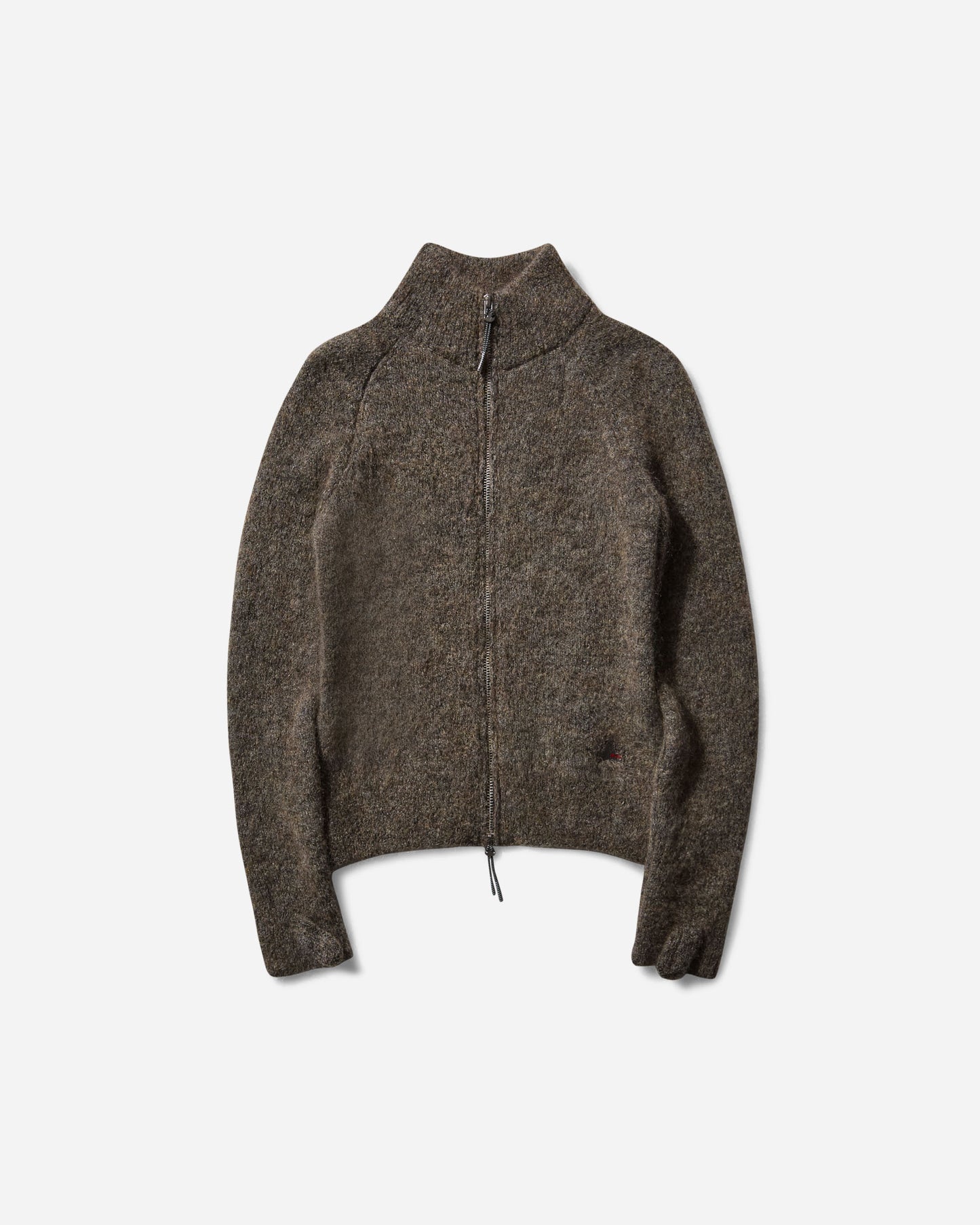 ROA Tasna Mohair Zip Up Sweater Dark Taupe Knitwears Sweaters RBWW062YA23 BEG0025