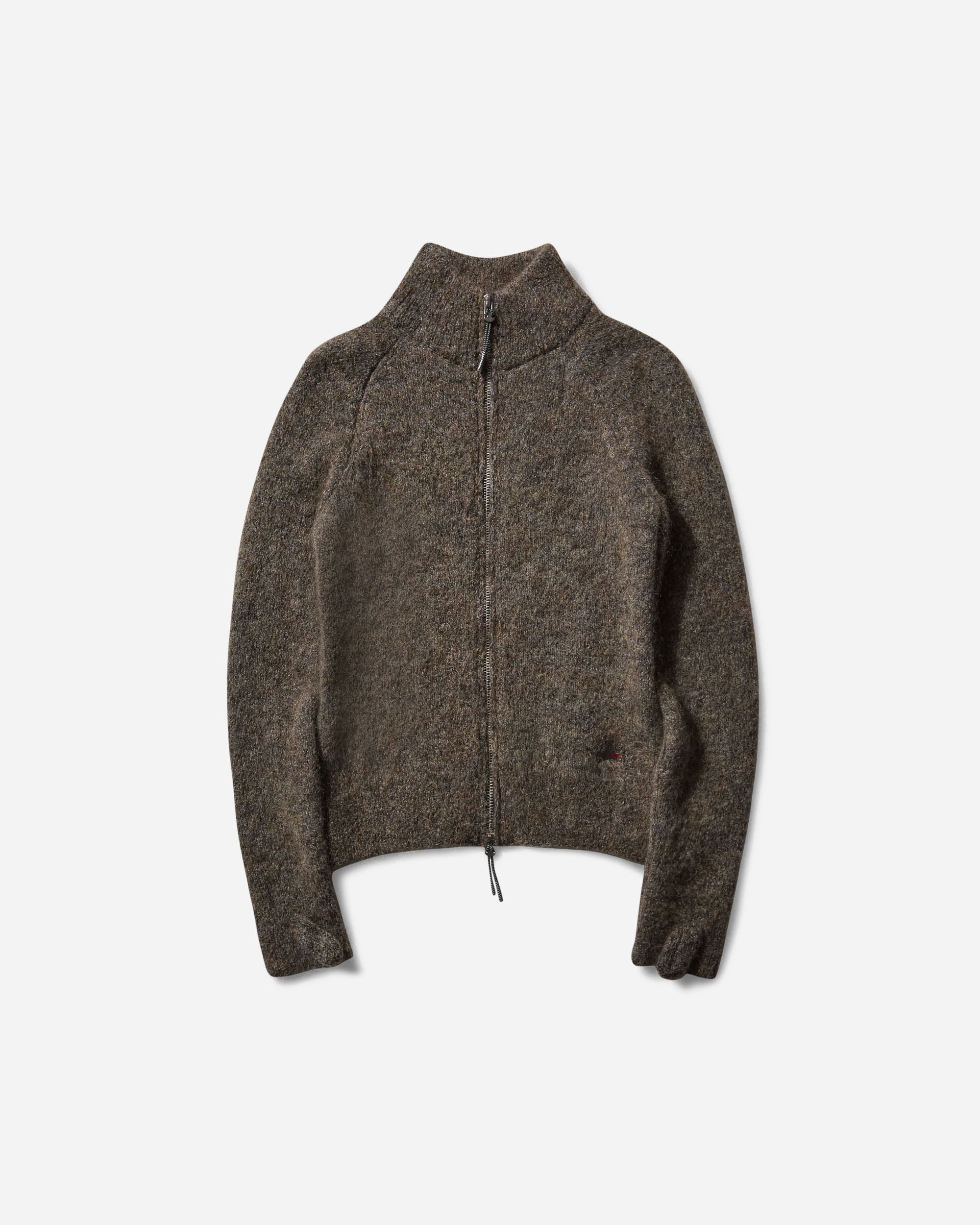 ROA Tasna Mohair Zip Up Sweater Dark Taupe Knitwears Sweaters RBWW062YA23 BEG0025