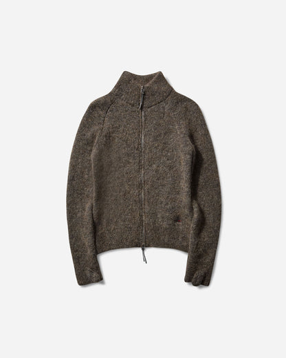 ROA Tasna Mohair Zip Up Sweater Dark Taupe Knitwears Sweaters RBWW062YA23 BEG0025