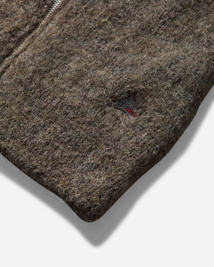 ROA Tasna Mohair Zip Up Sweater Dark Taupe Knitwears Sweaters RBWW062YA23 BEG0025