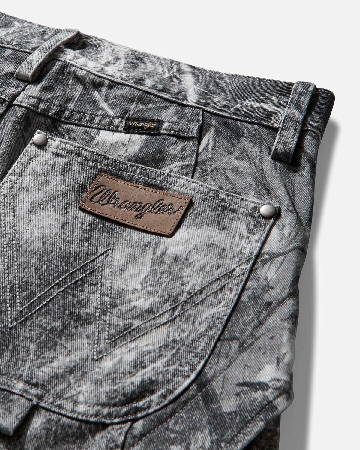 ROA Roa X Wrangler Denim Cargo Washed Pattern Owl Dark Owl Dark Pants Trousers YBMW0272FA209 BLK0001