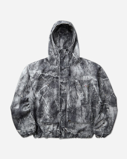 ROA Roa X Wrangler Denim Hooded Jacket Washed Pattern Owl Dark Owl Dark Coats and Jackets Jackets YBMW0273FA210 BLK0001