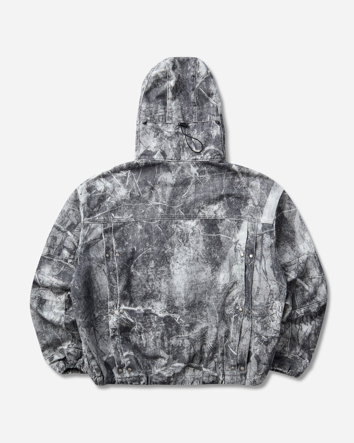 ROA Roa X Wrangler Denim Hooded Jacket Washed Pattern Owl Dark Owl Dark Coats and Jackets Jackets YBMW0273FA210 BLK0001