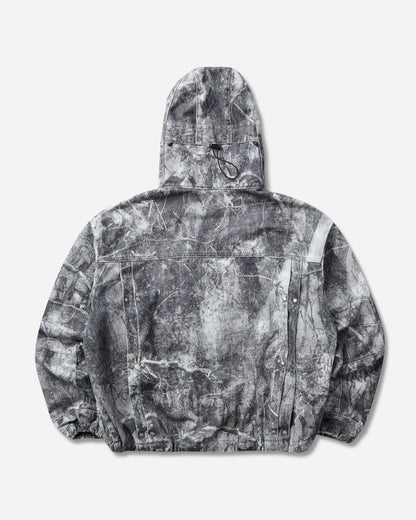 ROA Roa X Wrangler Denim Hooded Jacket Washed Pattern Owl Dark Owl Dark Coats and Jackets Jackets YBMW0273FA210 BLK0001