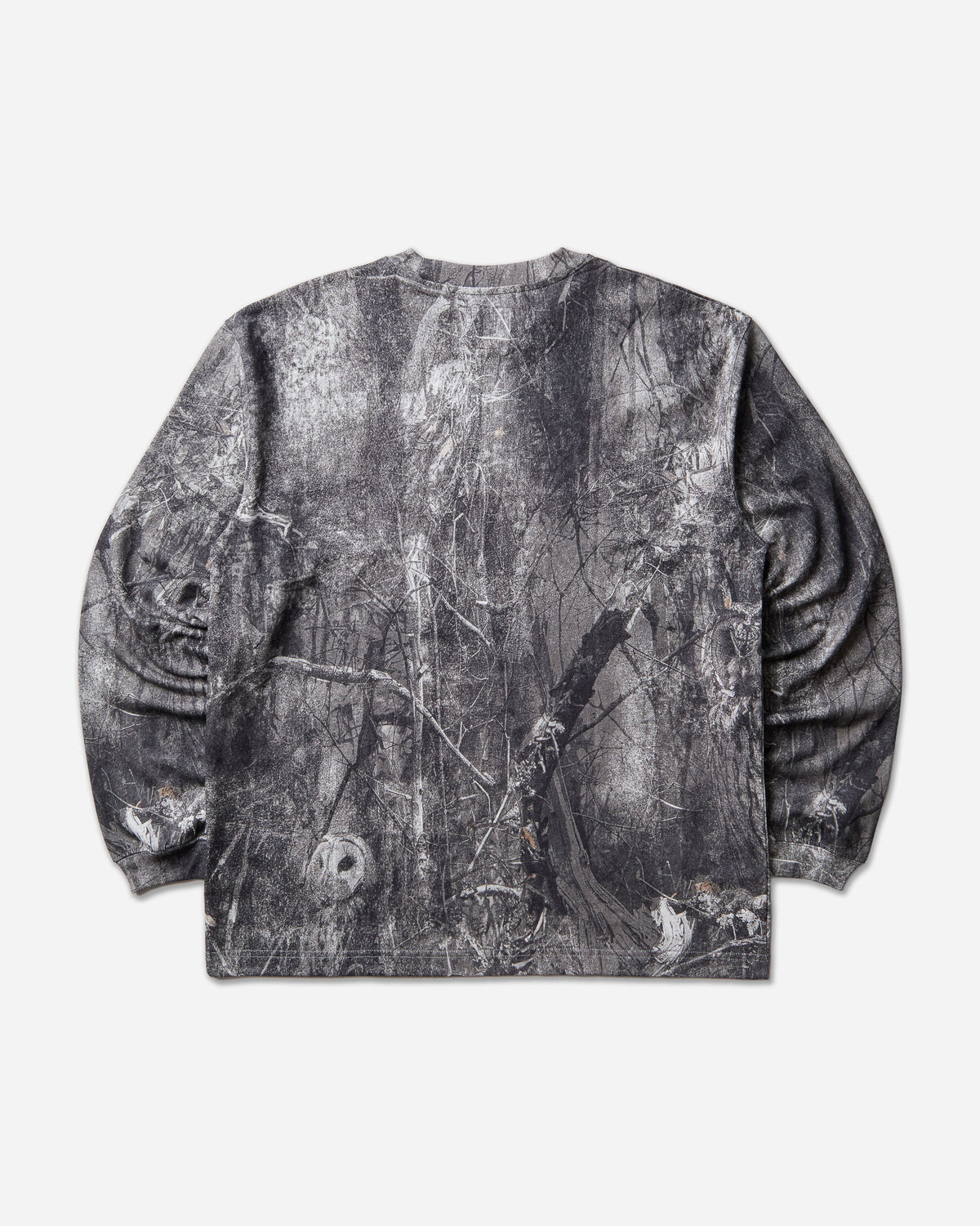 ROA Roa X Wrangler Jersey Long Sleeve Washed Pattern Owl Dark Owl Dark Shirts Longsleeve YBUW085JY05 BLK0001