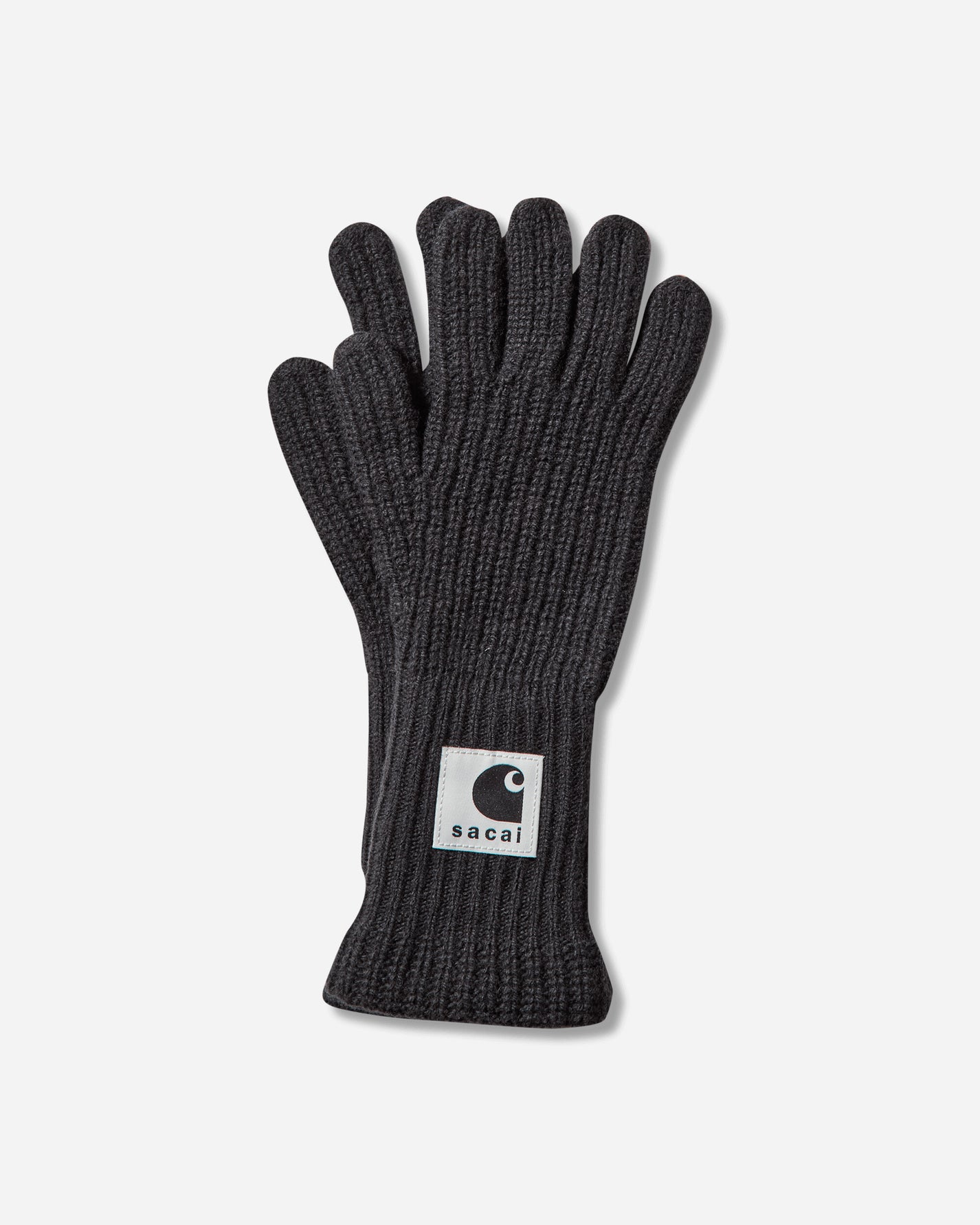sacai Carhartt Wip Wool Knit Gloves Black Gloves and Scarves Gloves 25-00999S 001