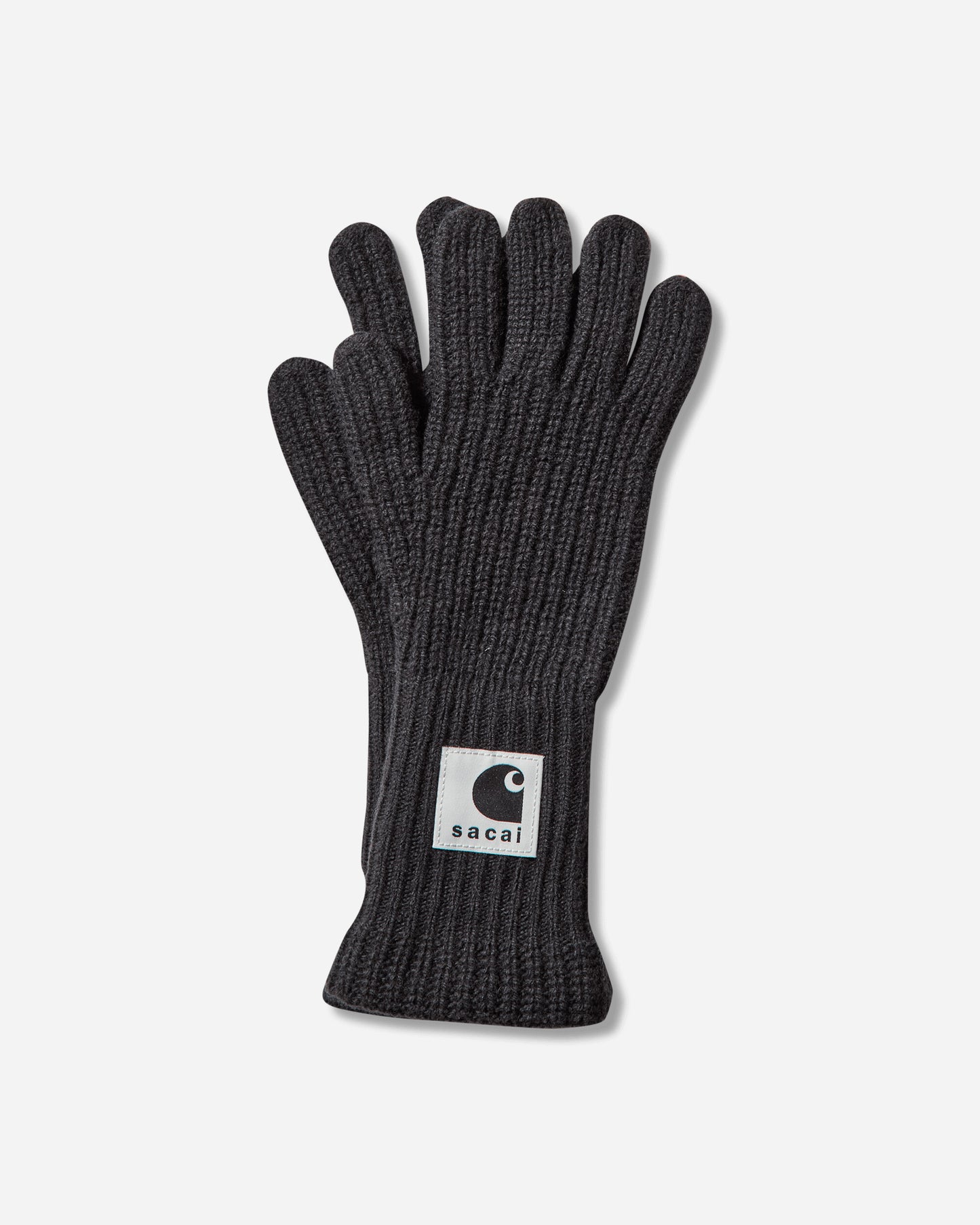 sacai Carhartt Wip Wool Knit Gloves Black Gloves and Scarves Gloves 25-00999S 001