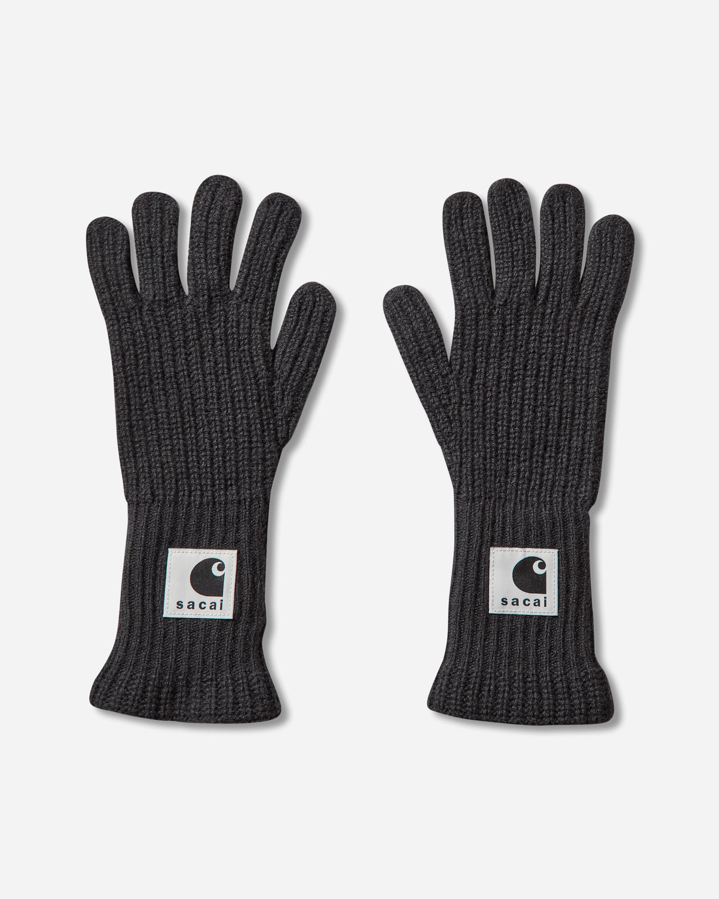 sacai Carhartt Wip Wool Knit Gloves Black Gloves and Scarves Gloves 25-00999S 001